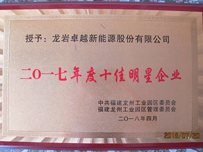 2017年度十佳明星企業