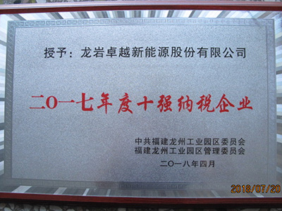 2017年度十強納稅企業